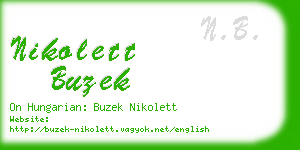 nikolett buzek business card